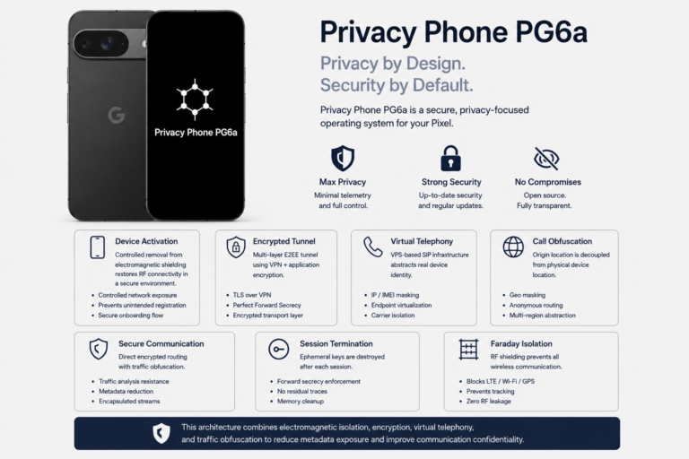 Privacy Phone PG6a – Advanced Privacy and Secure Communication
